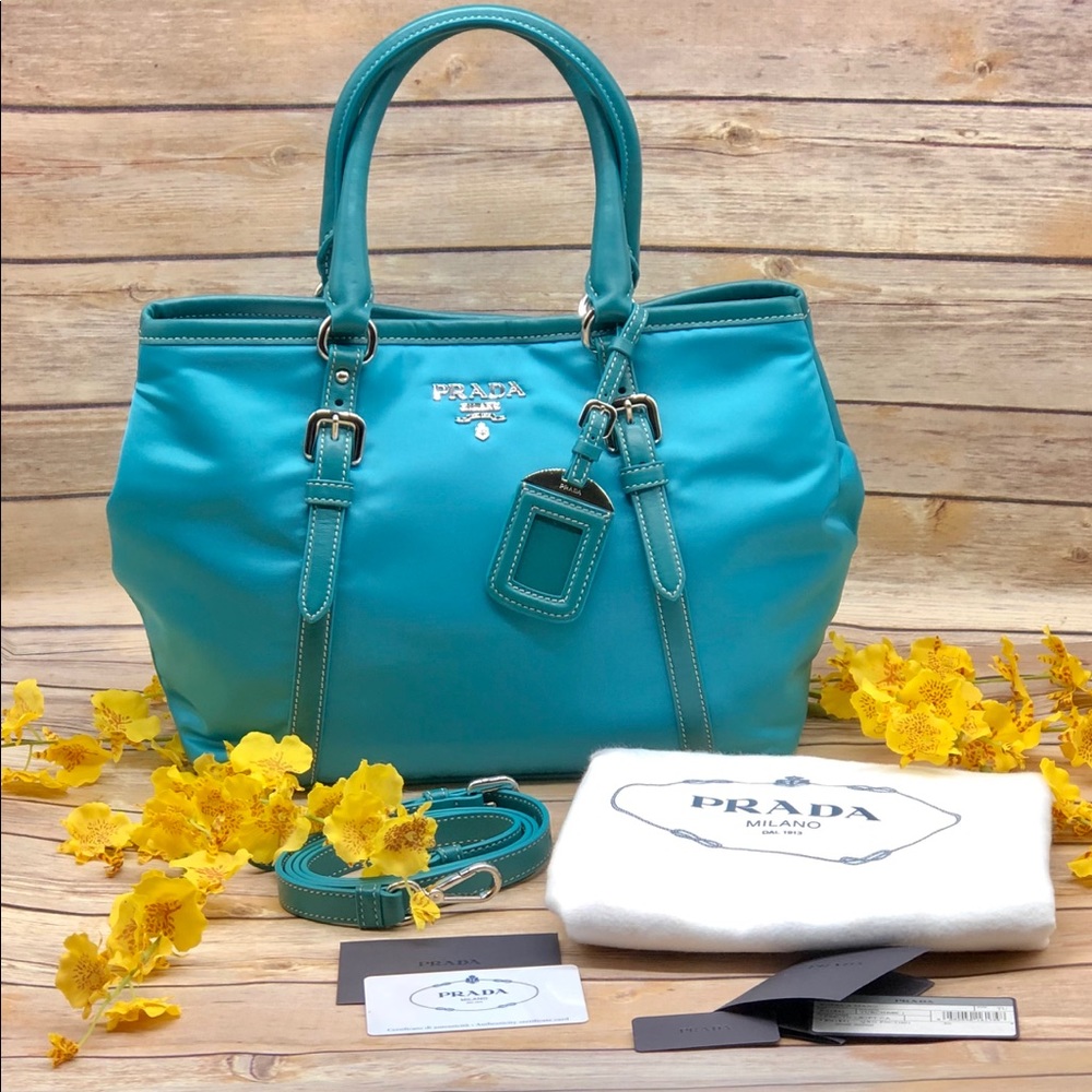 PRADA Turquoise Satchel - New